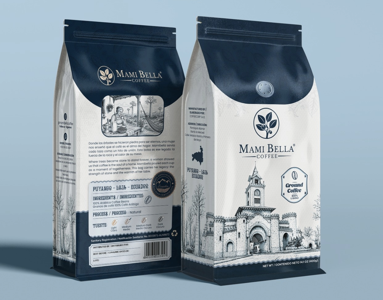 Empaque de Mami Bella Coffee